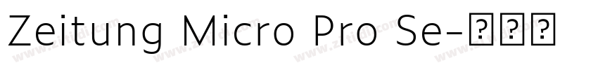 Zeitung Micro Pro Se字体转换